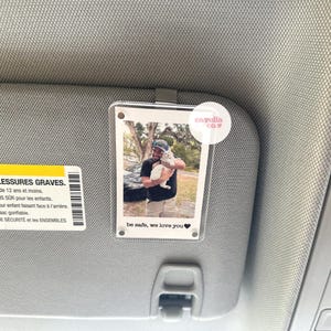 Personalized Photo Car Visor Clip: Drive Safe Reminder Gift