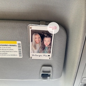 Personalized Photo Car Visor Clip: Sentimental Gift for Mom