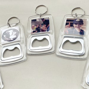 Personalized Bottle Opener Photo Keychain, Custom Fathers Day Gift ...