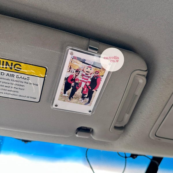 Instax Polaroid Car Visor Clip, Polaroid Holder, Custom Car Photo Frame, Car Decor Accessory, Custom Display Frame for Polaroid Pictures