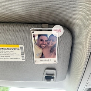 Best Friend Car Photo Gift – Custom Sun Visor Picture Holder, Personalized Car Decor with Photo, Unique Gift for BFF, Long Distance Gift