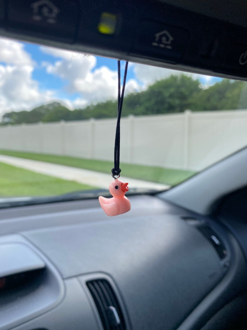 Duck Duck Tiny Duck Rearview Mirror Hanger Duck Car Charm Etsy