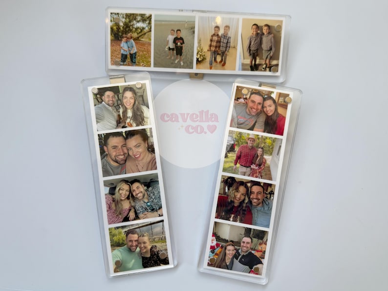Photo Booth Strip Car Visor Clip, Photo Strip Holder, Magnetic Photo Frame, Sun Visor Picture Holder, 2x6 inch, Valentines Day Gift Idea image 4
