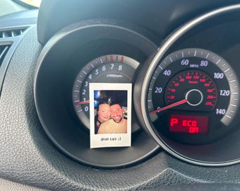Personalized Polaroid Photo Sticker: Car Dashboard Picture Gift