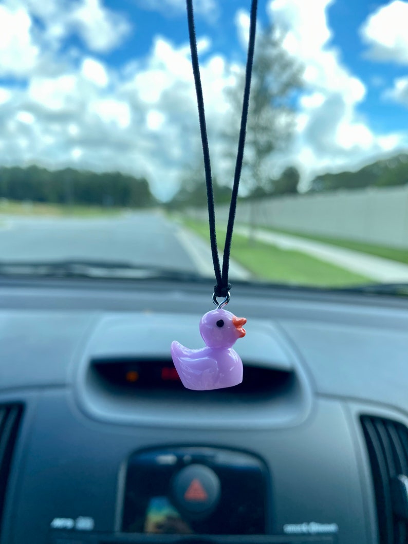Duck Duck Tiny Duck Rearview Mirror Hanger Duck Car Charm Etsy