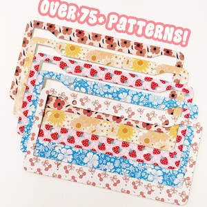Cute Pattern License Plate Frame, Floral Car Plate Holder, Metal Plate Frame, Cute Car Accessory, Trendy Car Stuff, New Driver Gift