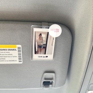 Boyfriend Gift, Custom Photo Car Visor Clip, Personalized Car Gift for Him, Couple Gift, Polaroid Picture Holder, Romantic Gift for Men