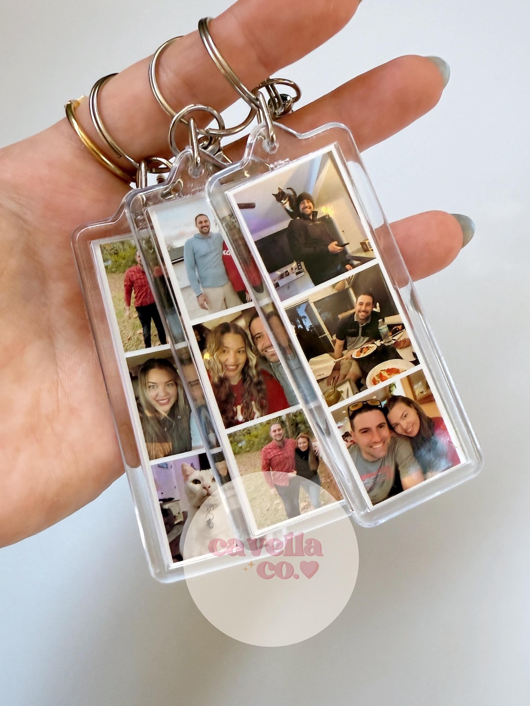 Mini Photo Booth Strip Keychain, Personalized Photo Keychain, Custom ...