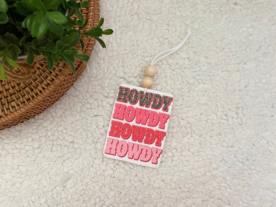 Howdy Car Air Freshener, Aesthetic Felt Air Freshener for Rear View