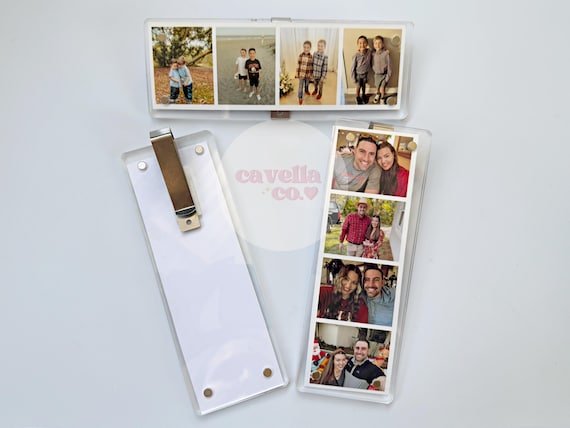 Photo Booth Strip Car Visor Clip, Photo Strip Holder, Magnetic Photo Frame, Sun Visor Picture Holder, 2x6 inch, Valentines Day Gift Idea