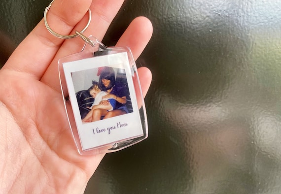 Double Sided Acrylic Photo Keychain: Personalized Polaroid Gift