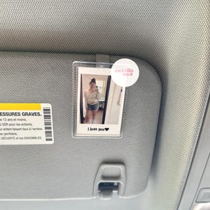 Valentine's Day Gift for Him, Photo Car Visor Clip, Custom Photo for Boyfriend, Personalized Photo for Car, Couples Gift, Gift for Boyfriend