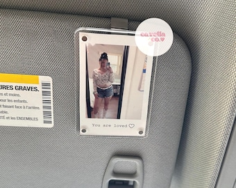 Custom Photo Car Visor Clip: Polaroid Picture Keepsake Gift