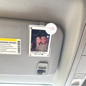 Personalized Photo Car Visor Clip: Drive Safe Reminder Gift
