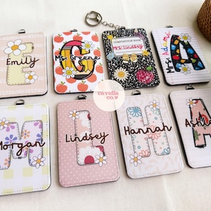 Custom Name Work ID Badge Holder, Badge Holder, ID Holder, Lanyard Accessory, Nurse Teacher Doctor PT Badge Holder, Coworker Gift Lanyard