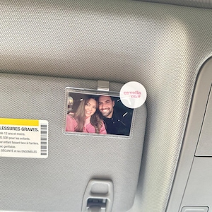 Personalized Car Photo Visor Clip: Custom Car Decoration, Couples Gift