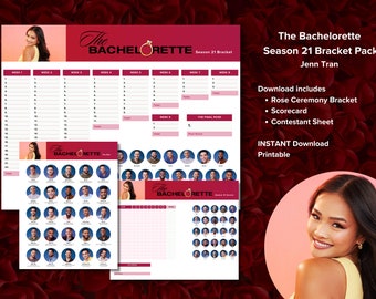 The Bachelorette Bracket Show Guide Jenn Tran Season 21 - Etsy
