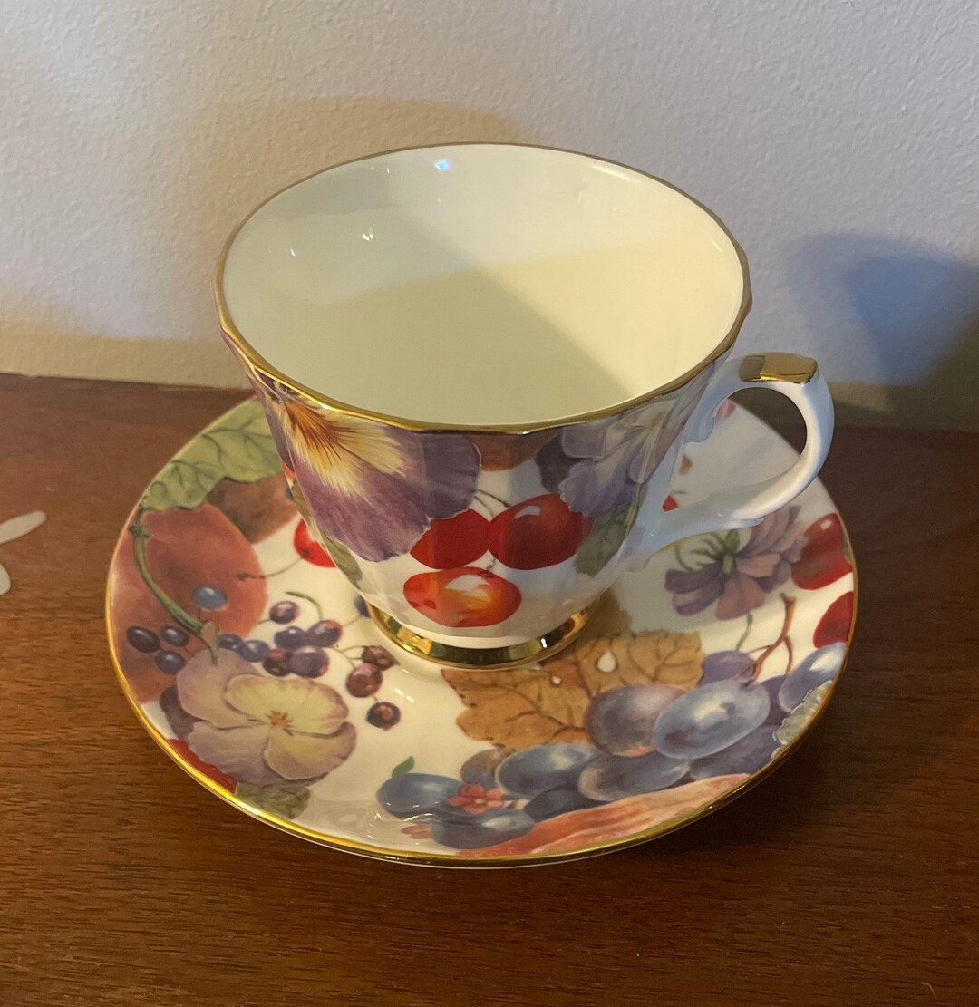 Royal Winchester Vintage Tea Cup and Saucer Featuring Fruit. Etsy