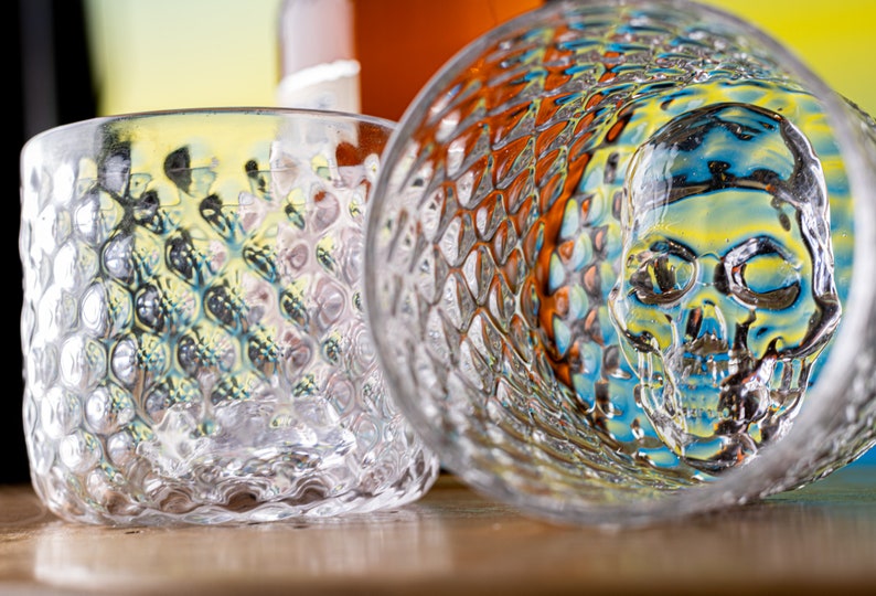 Set Skull Bourbon Glass-Set of 2 handmade image 1