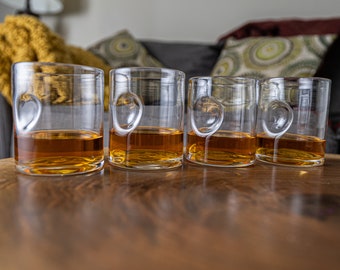Thumb Print Whiskey Glass-Set of four