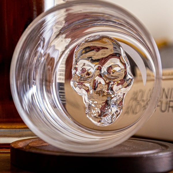 Skull Whiskey Glass-Hand Blown