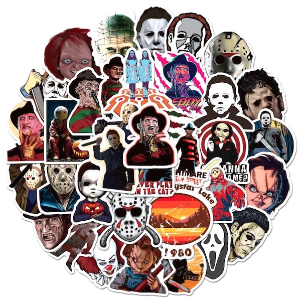 Horror sticker pack #1 | 50 pieces random | horror stickers | sticker bundle | sticker pack | horror movie | slasher movie