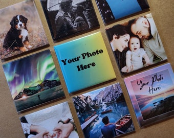 Personalisierte Foto Magnete - 9er Set | Individuelles Geschenk | einzigartiges Geschenk | Kühlschrankmagnete | Magnet Set | Fotomagnet | Muttertagsgeschenk | KOSTENFREIER VERSAND