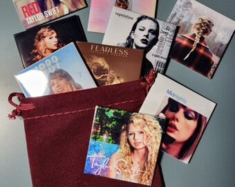 Taylor Swift Album Cover Magnets - Set of 10| Swifties | Taylors version | Evermore | Reputation | Midnights | The eras tour | FREE SHIPPING