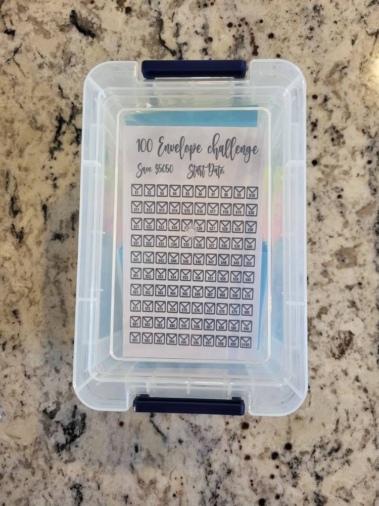 100 envelope challenge kit - Etsy 日本