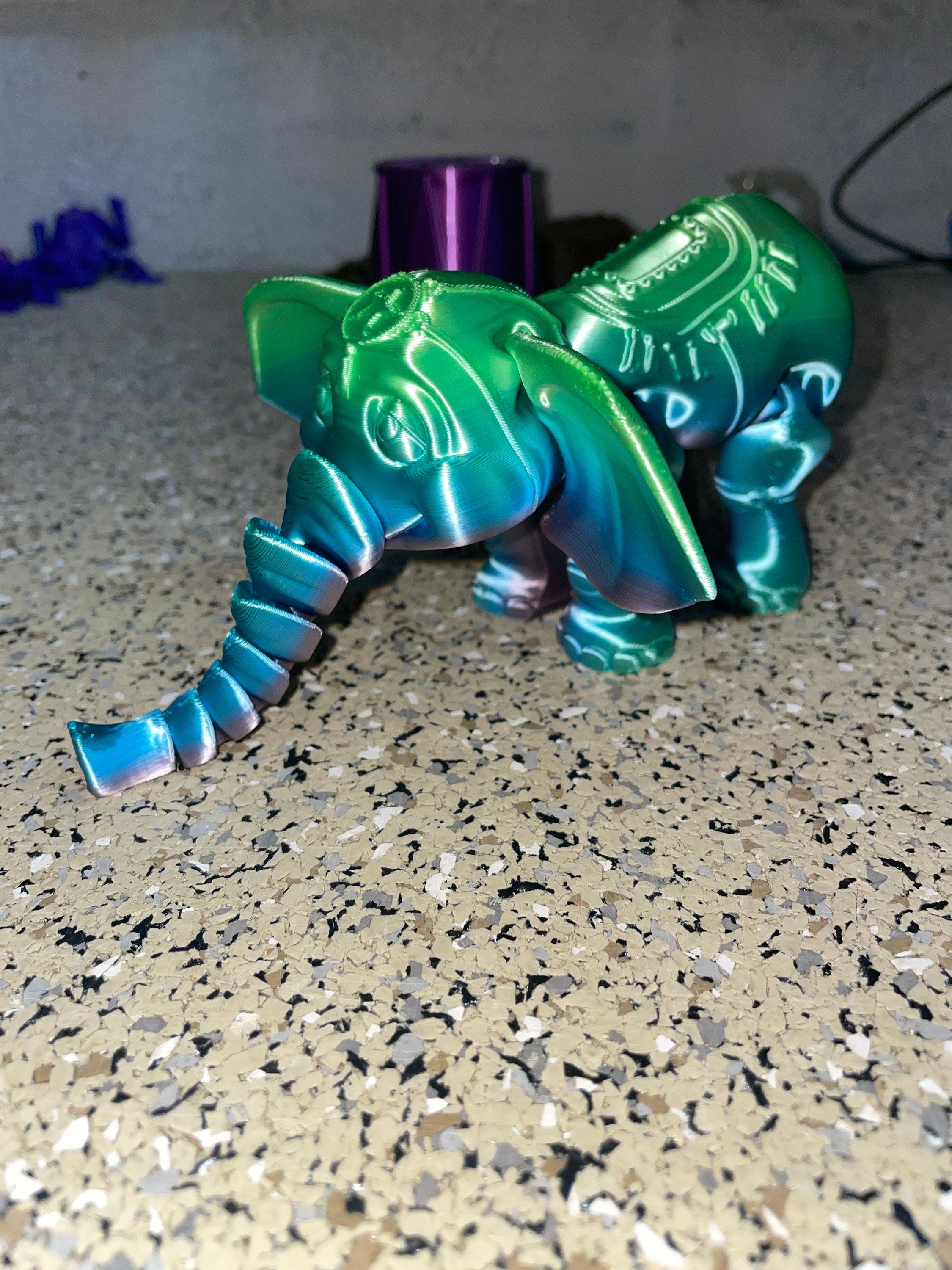 Articulating Balancing Elephant 3D Printed Etsy
