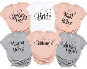 Bruidsfeest shirt SVG, vrijgezellenfeest SVG, aangepaste bijpassende shirts voor de Cricut, bundel digitale snijbestanden