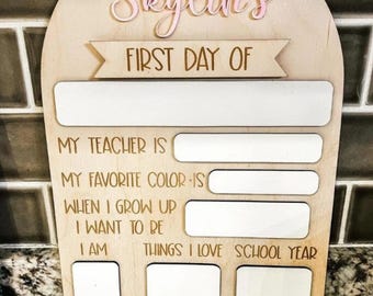 Back to School Sign Laser SVG, First Day of School Sign, Kids Laser Cut File, Commercial Use, School Decor