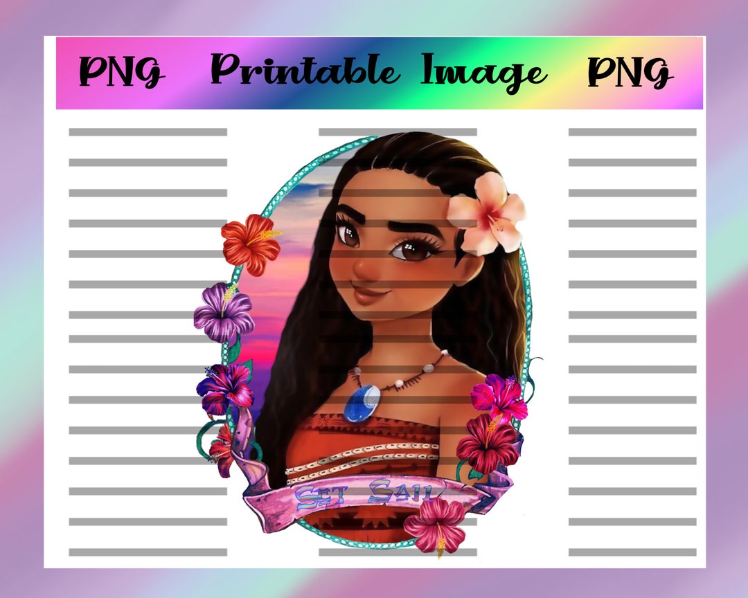Set Sail Digital Image PNG, Waterslide, Princess, Moana, Maui ...