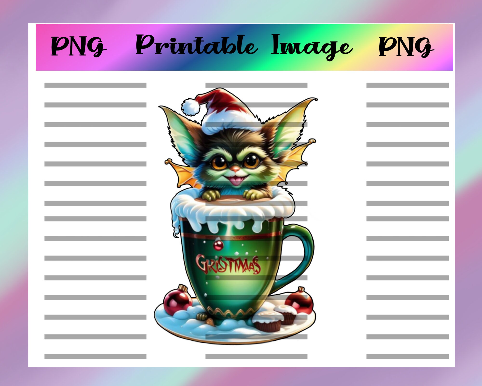 christmas-gremlin-digital-image-png-waterslide-sublimation-print-then-cut-printable-transparent-background-holiday-cute-furry-friend-etsy