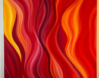 Original Abstract Painting on Large Canvas (36 x36)