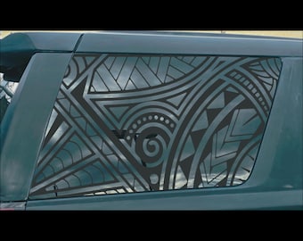 Polynesian Tribal V3 Vehicle Window Decal: SUV, Jeep, Toyota - Matte Black