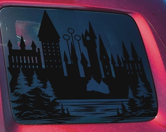 Magical Castle Car Window Decal: Trim-to-Fit SUV/Jeep Sticker