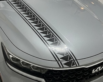 Polynesian Shark stripe tribal  straight Car Window Decal: Trim-to-Fit Vinyl Sticker