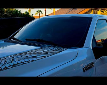 Polynesian Tribal Car Decal: Custom Size Request Vinyl Window Sticker