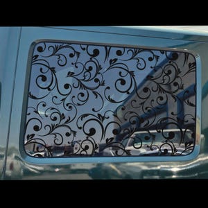 Swirl Car Window Decal: Trim-to-Fit Vinyl Sticker - Jeep, Toyota, SUV