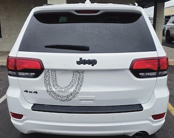 Polynesian Lei curved Car Window Decal: Trim-to-Fit Vinyl Sticker