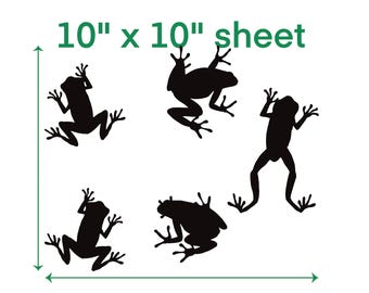Chocolate Frog Vinyl Decals – Trim-to-Fit Car Window Stickers
