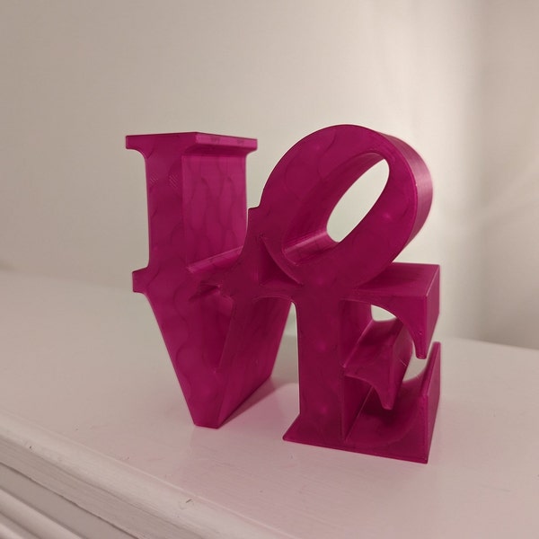 Love Sculpture - Robert Indiana Pink Mother's Day 3D Print