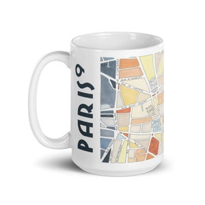 Ilustracja na kubku Mapa 9. dzielnicy Paryża