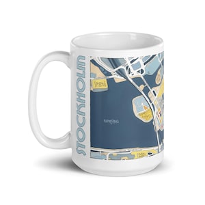 MUG illustré ville de STOCKHOLM - Souvenir de SUÈDE