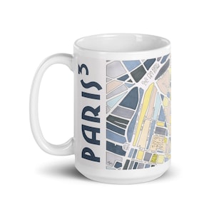 Ilustracja na kubku Mapa 3. dzielnicy Paryża