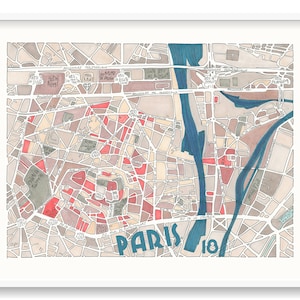 Poster City - Karte des 18. Bezirks von PARIS