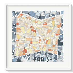 Poster City - Karte von PARIS, 9. Bezirk