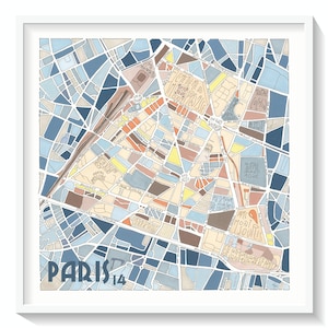 Poster City - Map of PARIS, 10th district