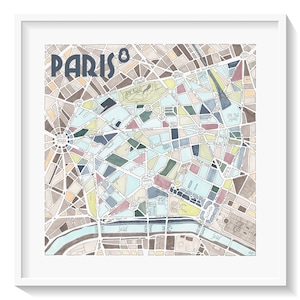 Poster City - Karte von PARIS, 8. Bezirk